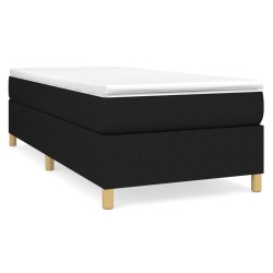 vidaXL Boxspringbett Schwarz 90x190 cm Stoff