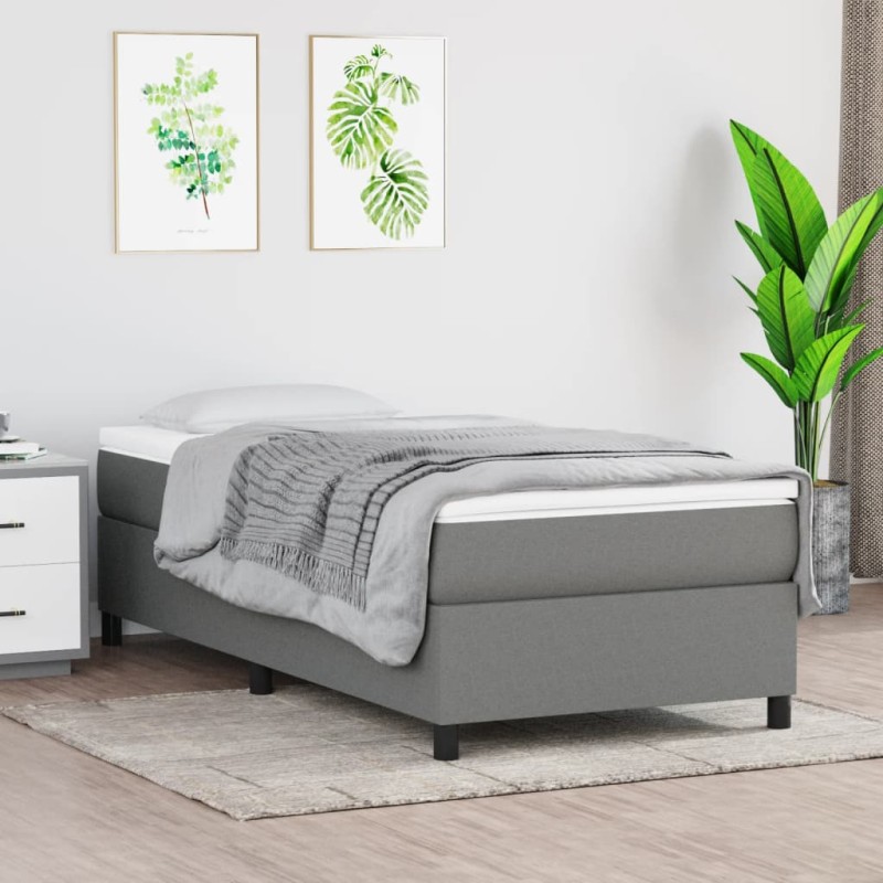 vidaXL Bettgestell Dunkelgrau 80x200 cm Stoff vidaXL Bettgestell Dunkelgrau 80x200 cm Stoff