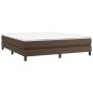 vidaXL Boxspringbett Braun 180x200 cm Kunstleder vidaXL Boxspringbett Braun 180x200 cm Kunstleder