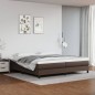 vidaXL Boxspringbett Braun 200x200 cm Kunstleder vidaXL Boxspringbett Braun 200x200 cm Kunstleder
