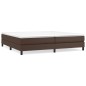 vidaXL Boxspringbett Braun 200x200 cm Kunstleder vidaXL Boxspringbett Braun 200x200 cm Kunstleder