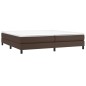 vidaXL Boxspringbett Braun 200x200 cm Kunstleder vidaXL Boxspringbett Braun 200x200 cm Kunstleder