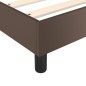 vidaXL Boxspringbett Braun 200x200 cm Kunstleder vidaXL Boxspringbett Braun 200x200 cm Kunstleder