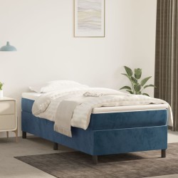 vidaXL Boxspringbett Dunkelblau 80x200 cm Samt
