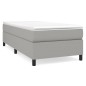 vidaXL Boxspringbett Hellgrau 90x190 cm Stoff vidaXL Boxspringbett Hellgrau 90x190 cm Stoff