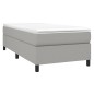 vidaXL Boxspringbett Hellgrau 90x190 cm Stoff vidaXL Boxspringbett Hellgrau 90x190 cm Stoff