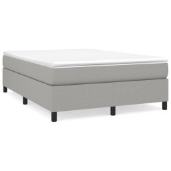 vidaXL Bettgestell Hellgrau 140x200 cm Stoff
