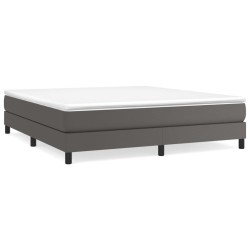 vidaXL Bettgestell Grau 160x200 cm Kunstleder