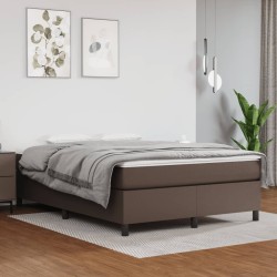 vidaXL Boxspringbett Braun 140x200 cm Kunstleder