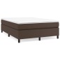 vidaXL Boxspringbett Braun 140x200 cm Kunstleder vidaXL Boxspringbett Braun 140x200 cm Kunstleder