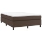 vidaXL Boxspringbett Braun 140x200 cm Kunstleder vidaXL Boxspringbett Braun 140x200 cm Kunstleder