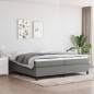 vidaXL Boxspringbett Dunkelgrau 200x200 cm Stoff vidaXL Boxspringbett Dunkelgrau 200x200 cm Stoff