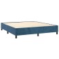 vidaXL Boxspringbett Dunkelblau 180x200 cm Samt vidaXL Boxspringbett Dunkelblau 180x200 cm Samt