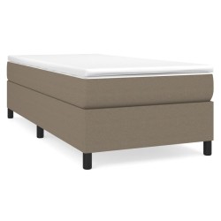 vidaXL Boxspringbett Taupe 100x200 cm Stoff