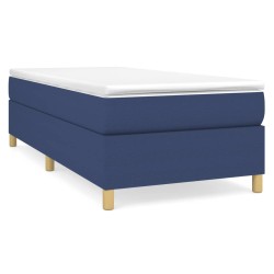 vidaXL Boxspringbett Blau 80x200 cm Stoff