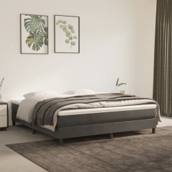 vidaXL Bettgestell Dunkelgrau 160x200 cm Samt