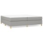 vidaXL Boxspringbett Hellgrau 200x200 cm Stoff vidaXL Boxspringbett Hellgrau 200x200 cm Stoff