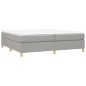 vidaXL Boxspringbett Hellgrau 200x200 cm Stoff vidaXL Boxspringbett Hellgrau 200x200 cm Stoff