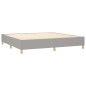 vidaXL Boxspringbett Hellgrau 200x200 cm Stoff vidaXL Boxspringbett Hellgrau 200x200 cm Stoff