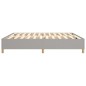 vidaXL Boxspringbett Hellgrau 200x200 cm Stoff vidaXL Boxspringbett Hellgrau 200x200 cm Stoff