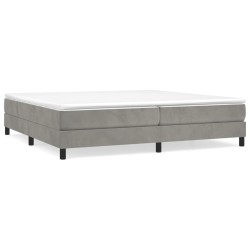 vidaXL Boxspringbett Hellgrau 200x200 cm Samt