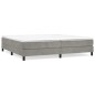 vidaXL Boxspringbett Hellgrau 200x200 cm Samt vidaXL Boxspringbett Hellgrau 200x200 cm Samt