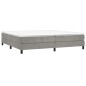vidaXL Boxspringbett Hellgrau 200x200 cm Samt vidaXL Boxspringbett Hellgrau 200x200 cm Samt
