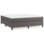 vidaXL Bettgestell Grau 160x200 cm Kunstleder vidaXL Bettgestell Grau 160x200 cm Kunstleder