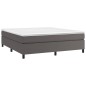 vidaXL Bettgestell Grau 160x200 cm Kunstleder vidaXL Bettgestell Grau 160x200 cm Kunstleder
