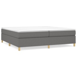 vidaXL Boxspringbett Dunkelgrau 200x200 cm Stoff