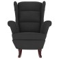 vidaXL Schaukelsessel und Hocker mit Holzbeinen Schwarz Samt vidaXL Schaukelsessel und Hocker mit Holzbeinen Schwarz Samt