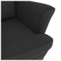 vidaXL Schaukelsessel und Hocker mit Holzbeinen Schwarz Samt vidaXL Schaukelsessel und Hocker mit Holzbeinen Schwarz Samt