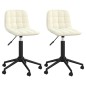 Esszimmerstühle 2 Stk. Drehbar Creme Samt Esszimmerstühle 2 Stk. Drehbar Creme Samt
