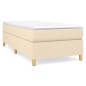vidaXL Boxspringbett Creme 90x200 cm Stoff