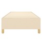 vidaXL Boxspringbett Creme 90x200 cm Stoff