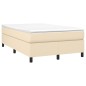 vidaXL Bettgestell ohne Matratze Creme 120x200 cm Stoff