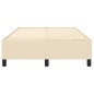 vidaXL Bettgestell ohne Matratze Creme 120x200 cm Stoff
