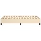 vidaXL Bettgestell ohne Matratze Creme 120x200 cm Stoff