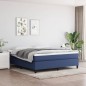 vidaXL Boxspringbett Blau 160x200 cm Stoff vidaXL Boxspringbett Blau 160x200 cm Stoff