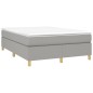 vidaXL Boxspringbett Hellgrau 140x190 cm Stoff vidaXL Boxspringbett Hellgrau 140x190 cm Stoff