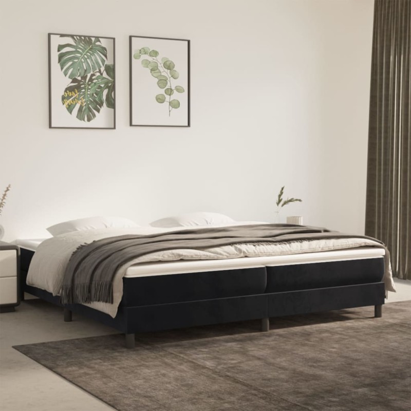 vidaXL Boxspringbett Schwarz 200x200 cm Samt vidaXL Boxspringbett Schwarz 200x200 cm Samt