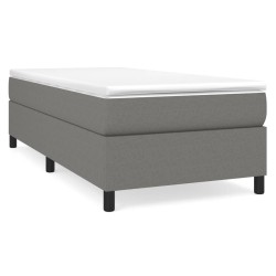 vidaXL Bettgestell Dunkelgrau 90x190 cm Stoff