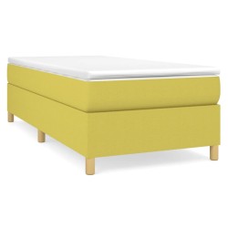 vidaXL Boxspringbett Grün 90x200 cm Stoff