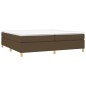 vidaXL Boxspringbett Dunkelbraun 200x200 cm Stoff vidaXL Boxspringbett Dunkelbraun 200x200 cm Stoff
