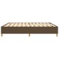 vidaXL Boxspringbett Dunkelbraun 200x200 cm Stoff vidaXL Boxspringbett Dunkelbraun 200x200 cm Stoff