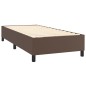 vidaXL Boxspringbett Braun 90x200 cm Kunstleder vidaXL Boxspringbett Braun 90x200 cm Kunstleder