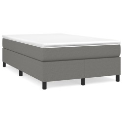 vidaXL Boxspringbett Dunkelgrau 120x200 cm Stoff