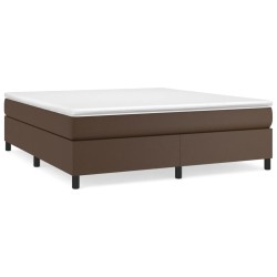 vidaXL Boxspringbett Braun 160x200 cm Kunstleder