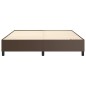 vidaXL Boxspringbett Braun 160x200 cm Kunstleder vidaXL Boxspringbett Braun 160x200 cm Kunstleder