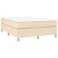 vidaXL Boxspringbett Creme 140x190 cm Stoff vidaXL Boxspringbett Creme 140x190 cm Stoff